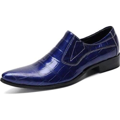 2021 Luxury New Business Men Dress Shoes Fashion Man Genuine Patent Leather Wedding Shoes Social Sapato Male Oxfords Flats Shoes