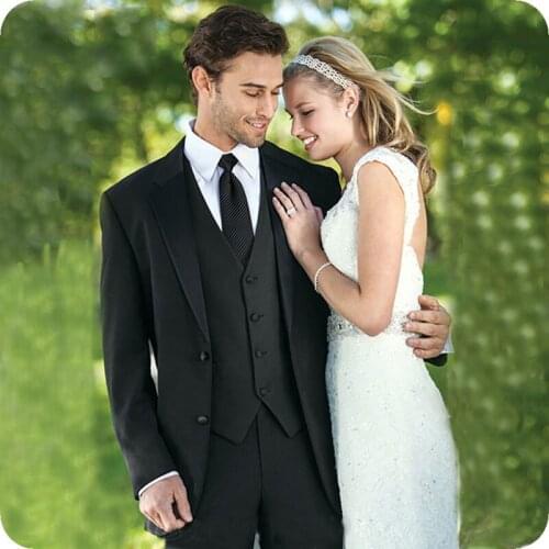 Latest Designs Black Men Suits for Wedding Suit Man Blazers Jacket 3Pieces Pants Vest Custom Made Man Suit Groom Tuxedos Ternos