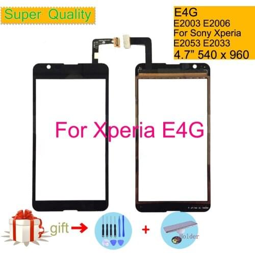Touchscreen For Sony Xperia E4G E2003 E2006 E2053 DUAL E2033 E2043 Touch Screen Digitizer Front Outer Glass Panel Sensor NO LCD