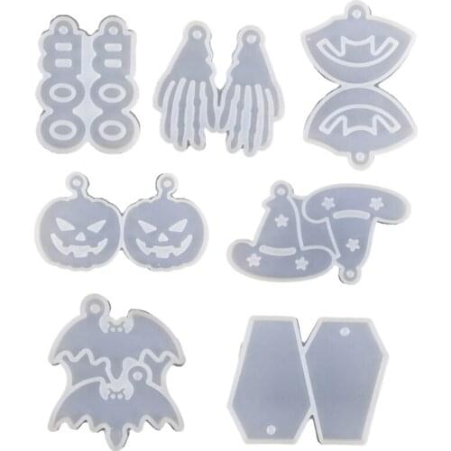 Halloween Earrings Epoxy Resin Mold Jewelry Pendant Silicone Mould DIY Crafts Casting Tools