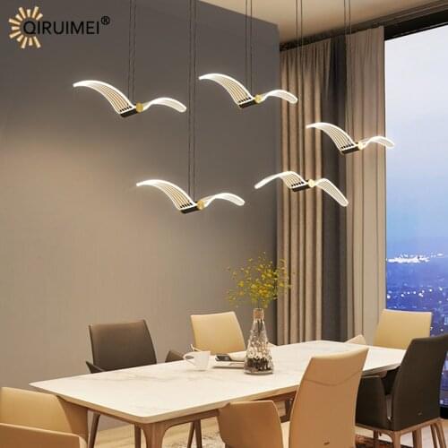 Acrylic Seagull Decoration New Modern LED Chandeliers Lights Indoor Lighting Lamps For Living Dining Room Bar Reception Bedroom