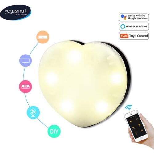 Yagusmart Tuya Smart IR Remote Control with Night Light Mode for TV Air Condition Fan Porjector SmartLife Alexa Google Home