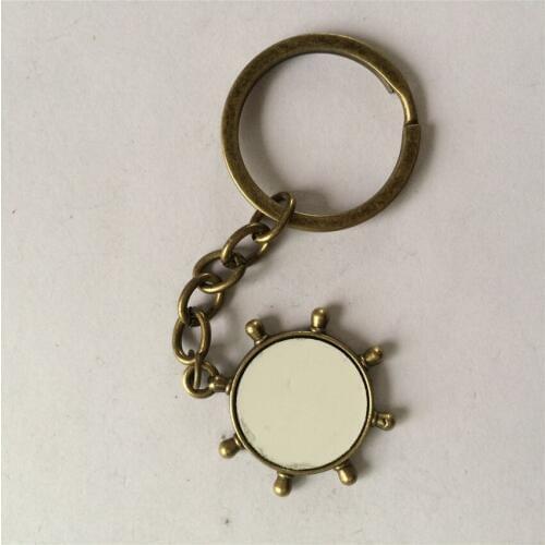 Anchor key chains for sublimation restore ancient vintage key ring for thermal transfer printing diy blank supplies A4231