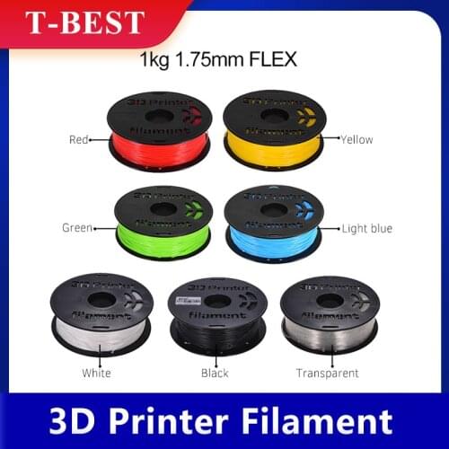 1.75mm Flexible TPU 3D Printer Filament 1.75mm 1KG/ Spool 3D Printing Flexible TPU Material Supplies for 3D Printer Drawing Pens