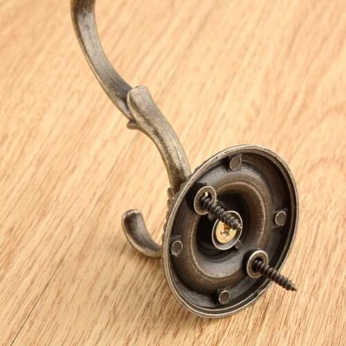 1pc Antique Bronze Wall Hook 75*63*44mm Wall Hanger Bathroom Hats Bag Coat Wall Hooks For Wooden Jewelry Box