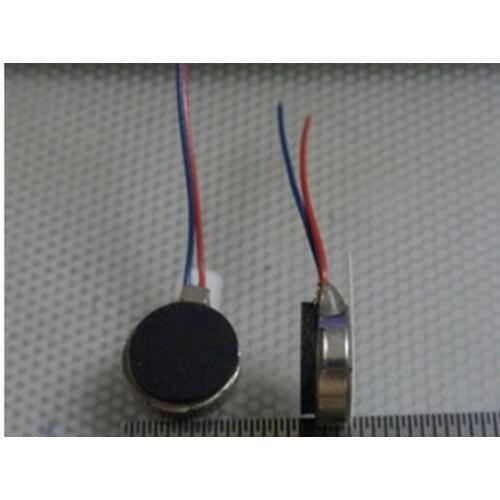 100pcs/lot 8mm diameter 3.4mm Thick Coin Vibrator Micro Motor Flat w/Leads Free shipping