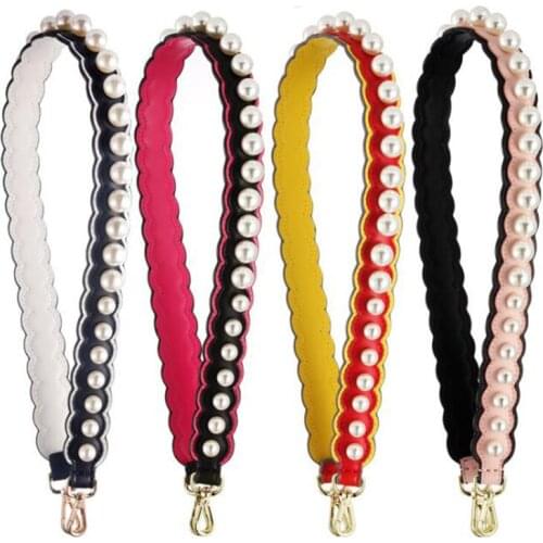 2021 Genuine Leather Wide Shoulder Strap Luxury Crossbody Bag Strap 90cm Long Women Bag Accessories Pearl Split Leather STP248