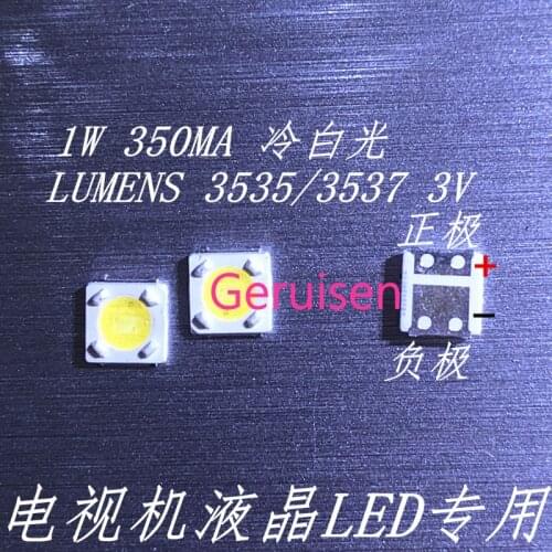 300PCS LUMENS LED 3535 3537 LED TV Backlight High Power 1W 3V LED Backlight Cool white For LED LCD TV Backlight Application 4D