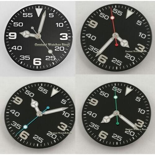 Goutent Watch Accessories 29.2mm Black Watch dial + Watch hands Set Fit ETA2824 2836,NH35,Miyota 82series,DG2813 3804 Movement