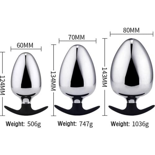 Dia 60/70/80mm Huge Metal Anal Plug Anus Dilatador Sex Toy For Women Men Prostate Massager Anal Dilator Big Butt Plug adult toy
