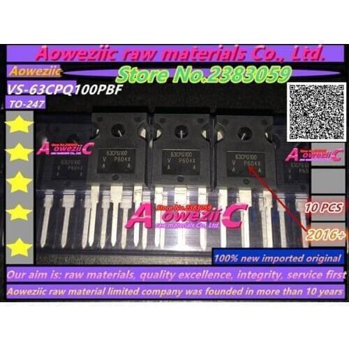 Aoweziic 2016+ 100% new imported original 63CPQ100 63CPQ100PBF VS-63CPQ100PBF TO-247 Schottky 60A 100V