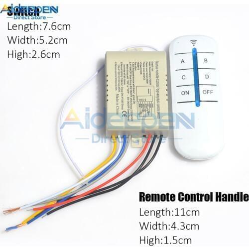 1/2/3/4 Channels 220V 50/60Hz RF Remote Control Switch Wireless Remote Control Switch ON/OFF For Smart Home Indoor Lighting
