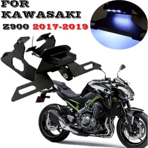 License Plate Frame Holder For KAWASAKI Z 900 Z900 2017-2019 17 18 19 Fender Bracket Tail Tidy LED Light Motorcycle