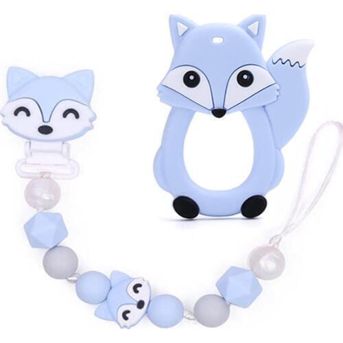 Baby Pacifier Chain Food Grade Silicone Baby Teething Molar Teeth Silicone Toy Baby Teether Pacifier Clip Holder Dummy Clips