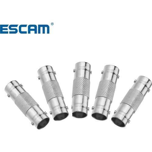 ESCAM 10pcs BNC Female To Female Inline Coupler Coax BNC Connector Extender For CCTV Camera Security Video Surveillance System