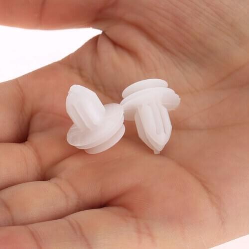 50Pcs White Nylon Body Side Interior Trim Board Panel Retainer Moulding Clips Auto Fastener Plastic Rivets for Suzuki Mitsubishi