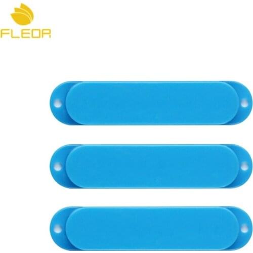 FLEOR 3pcs Plastic Single Coil Electric Guitar Pickup Covers Light Blue No Hole Closed Cover for Strat Guitar Parts