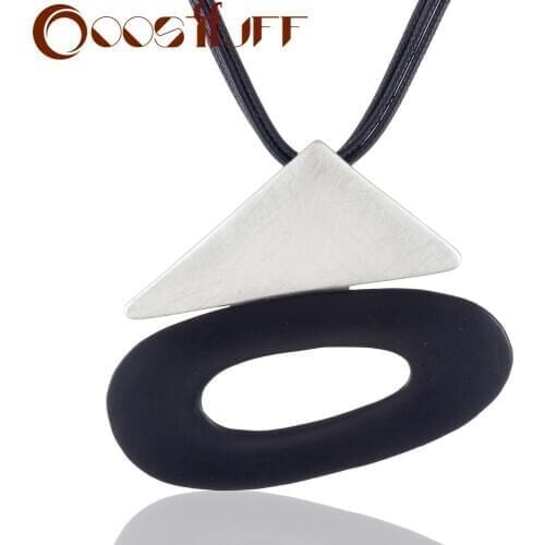Gothic Statement Neck Chokers Necklace with Silver Color Black Pendant Jewelry Gifts for Women Decoration Suspension Accessories