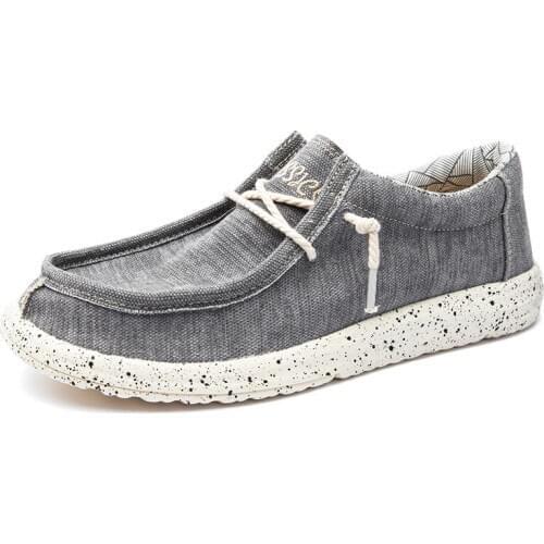 Summer Lace-up Mens Casual Canvas Shoes Daily Big Size Fashion Concise Breathable Light All-round Non-leather Shoes for Male