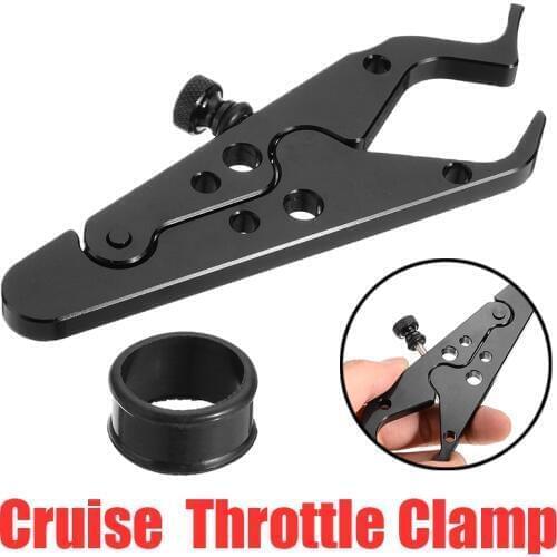 Mayitr 1pc Universal Motorcycle Throttle Lock Cruise Control Clamp Aluminum Assist Rubber Ring Scooter Cruise Control Assist