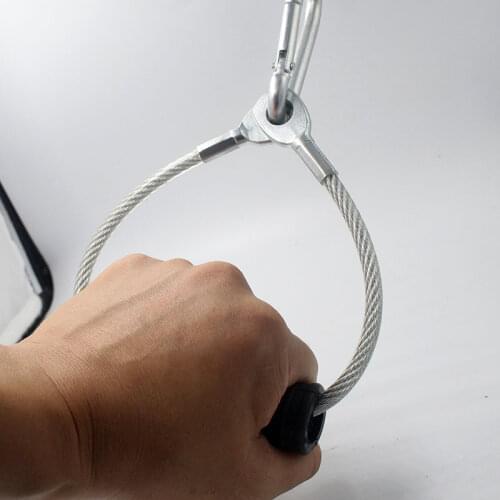 Fitness Metal D-Handle Home Gym Heavy Duty Pulley Cable Machine Attachment Pull Down Grip Resistance Band Workout Accessories