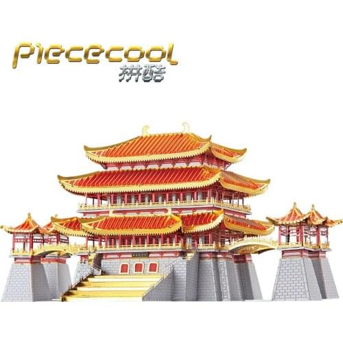 Piececool 3D Metal Puzzle Tang Paradise Model DIY 3D Laser Cut Assemble Jigsaw Toys Desktop decoration GIFT For Children Adult