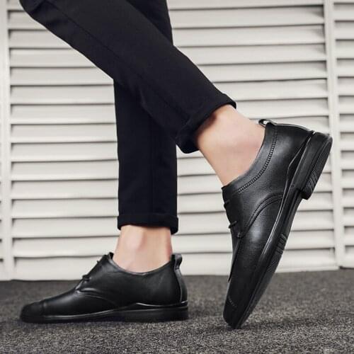 2021 New Fashion Business Dress Men Classic Suits Lace-up Dress Men Oxfords Genuine Leather Wedding Comfortable Oxford Formal