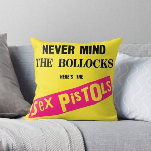 Never Mind The Bollocks Throw Pillow Cushion Cover Polyester throw pillows case on sofa home living room car seat decor 45x45cm