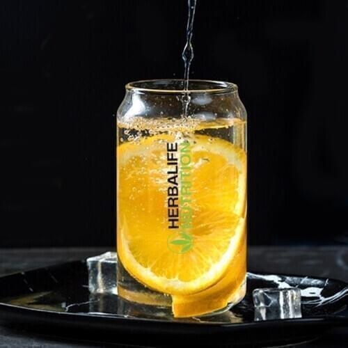 New ins 400ml Herbalife nutrition heat resistant can glass water cup ice coffee coke cup milk juice cup drink milk tea shop
