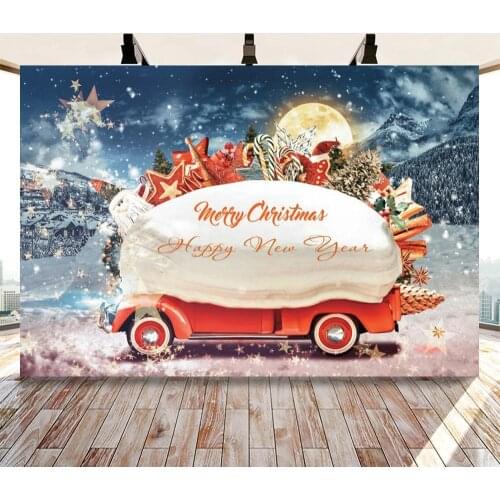 Christmas Backdrop Noel Kids Family Photo Backdrop Snowflake Santa Background Stars Portrait Studio Photography Banner Poster