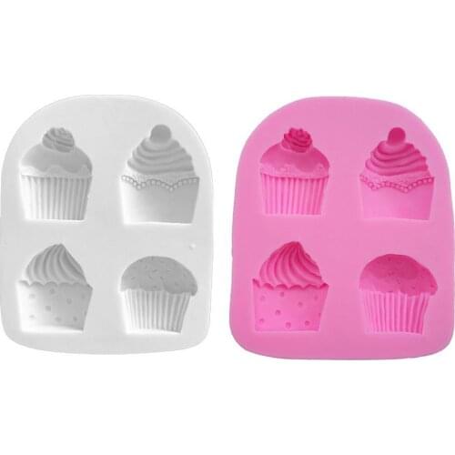 3D Cupcake Shaped Silicon Chocolate Ice Cream Candy Cake Bakeware Mold DIY Pastry Bar Ice Block Soap Mould Baking Tools