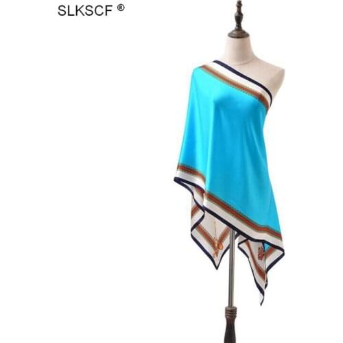 [SLKSCF] 180X65CM Customized digital printing Real Silk Long Scarfs Hijabs Shawls Pashmina