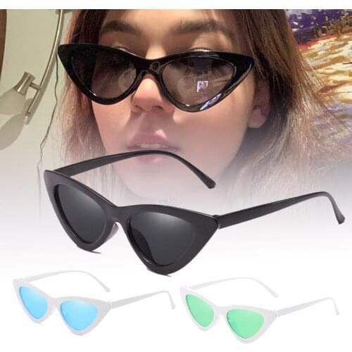 Vintage Cateye Goggles Sunglasses Women Sexy Retro Small Cat Eye Sun Glasses Brand Designer Colorful Eyewear For Female