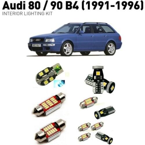 Led interior lights For Audi 80 90 b4 1991-1996 8pc Led Lights For Cars lighting kit automotive bulbs Canbus