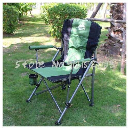 Outdoor Beach Chair With Large And Thick Simple Folding Fishing Chair Office Lunch Break Chair Portable Camping Home Chair