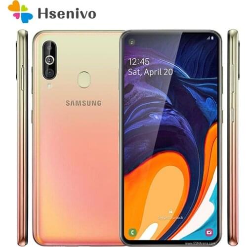 Samsung Galaxy A60 A606F Refurbished-Original Unlocked A606Y A6060 Android Wi-Fi 32MP 6.3''64GB 6GB RAM Fast charging 4G