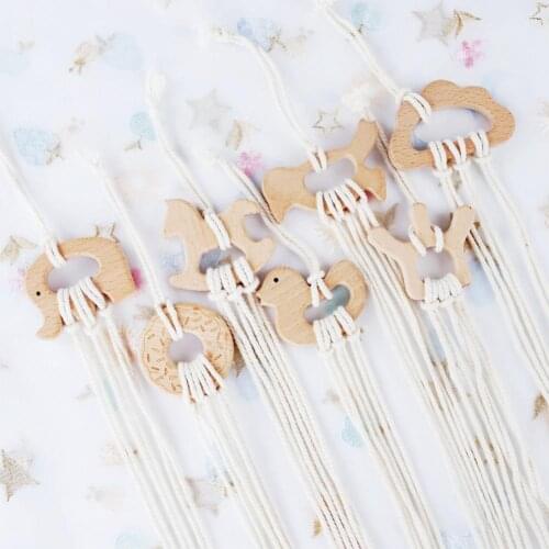 Hair Pins Belt Fashion Cute Stable Childrens Head Bands Rope Wooden Storage Belts Organizer Fashion Accessory Cartoon Girl Gift