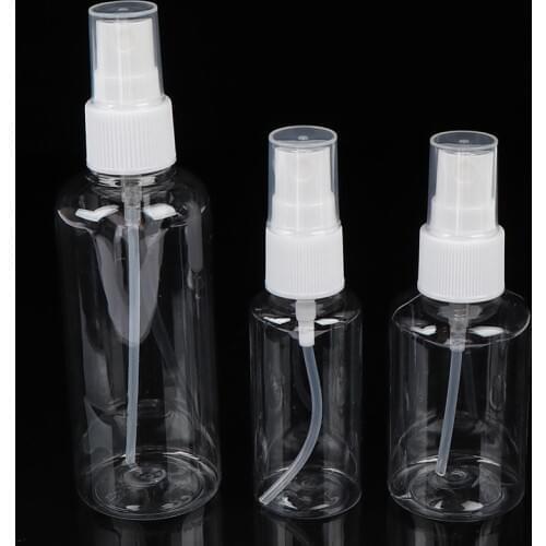 1pc Spray Bottle Perfume Portable Travel Transparent Plastic Bottle Refillable Lotion Container Hand Sanitizer Cosmetic Bottle