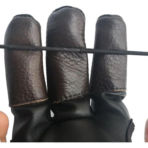 3 Fingers Archery Glove Protect Finger Tab for Recurve Bow Traditional Bow American Hunting Bow Longbow