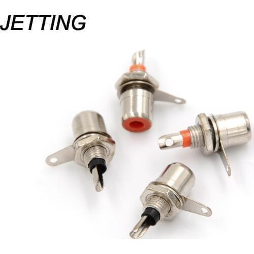 4Pcs/lot Professional RCA Chassis Panel Mount Jack Plug Socket Connectors Grade Audio Connectors Wholesale