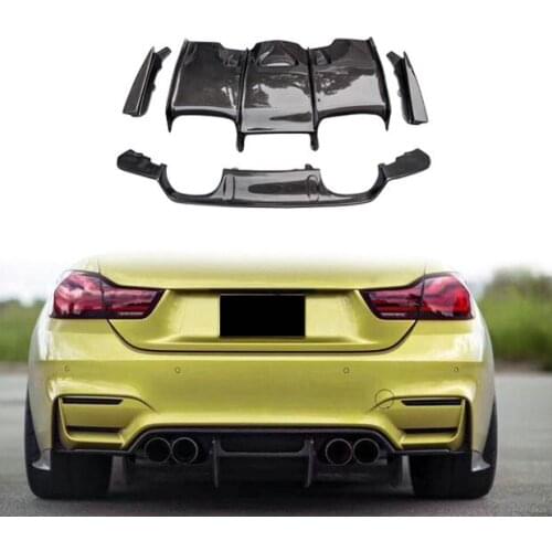 4PCS PSM Style Forged Carbon Fiber Rear Bumper Diffuser Lip Refit Factory Cover Bodykit Fit For BMW F80 M3 F82 M4 2015-2019 20