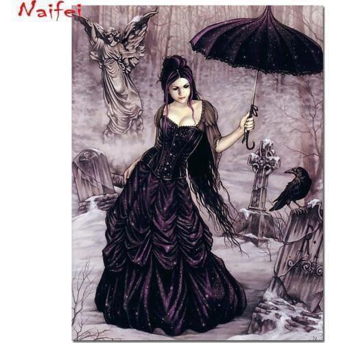 5D DIY diamond painting full rhinestone Gothic Dark style Vampires embroidery painting cross stitch mosaic home decoration