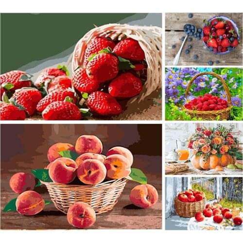 Diamond Painting 5D DIY Fruit Diamond Embroidery Rhinestone Mosaic Artist Home Decoration Painting Can Be Customized