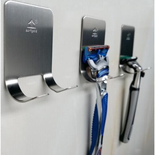 Bathroom Antibacterial Stainless Steel Shaver Holder Stand Organizer Family