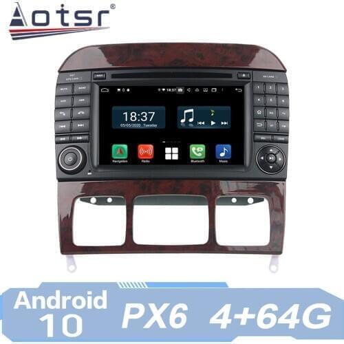 AOTSR Car Auto Android 10 Radio For 1998 - 2005 Mercedes Benz S Class W215 W220 S280 S320 S350 S400 S430 S55 AMG GPS Player