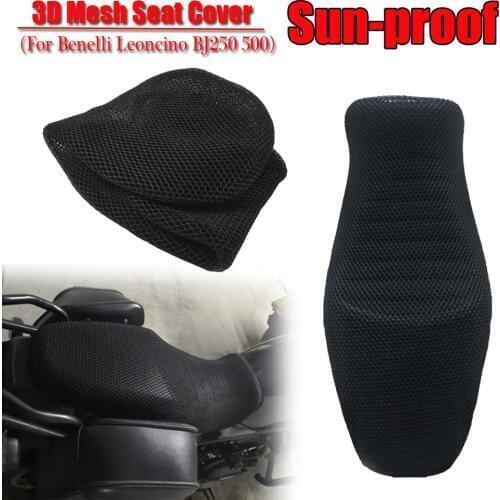 For Benelli Leoncino 500 250 BJ500 BJ250 Rear Seat Cowl Cover 3D Mesh Net Waterproof Sunproof Protector Motorcycle Accessories