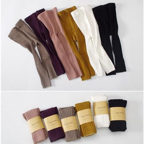 Kid Leggings For Girls Cotton Infant Baby Toddler Newborn Boys Solid Casual Stockings Children 0-5T Winter Warm Pantyhose