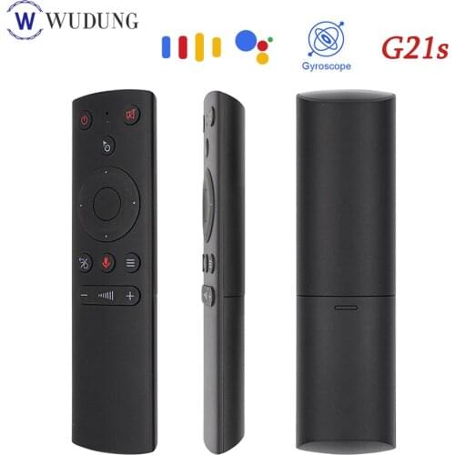 G21S Voice Control Air mouse Gyro Mic IR learning Wireless Remote control Google Assistant Smart remote for Android tv box X96