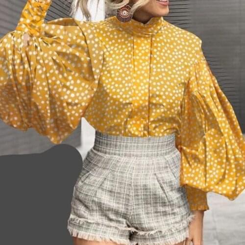 HKML Stand-up Collar Blouses