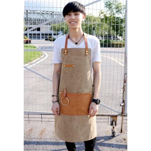 Canvas Kitchen Apron for Woman Men Hairdresser Aprons Hairdressing Bibs Cafes Work Clothes Haircut Barber Wrap Salon Accessories